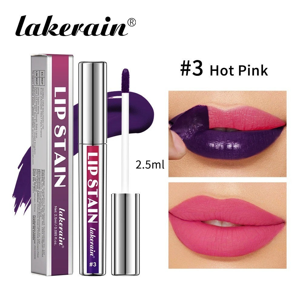 Long-Lasting Waterproof Lip Stain - Transfer-Proof Lip Tint with 3 Colors