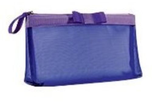 Purple Travel Cosmetic Bag with Zipper Closure - Avon Wonder Beauty