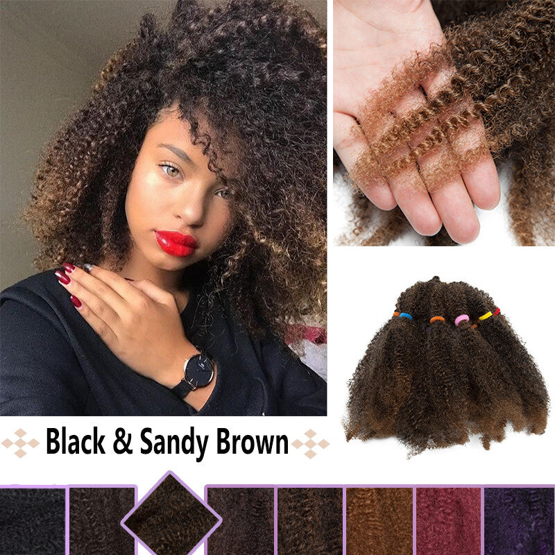 Kinky Afro Hair Extensions Bulk Curly Twist Crochet Braids Natural Puff