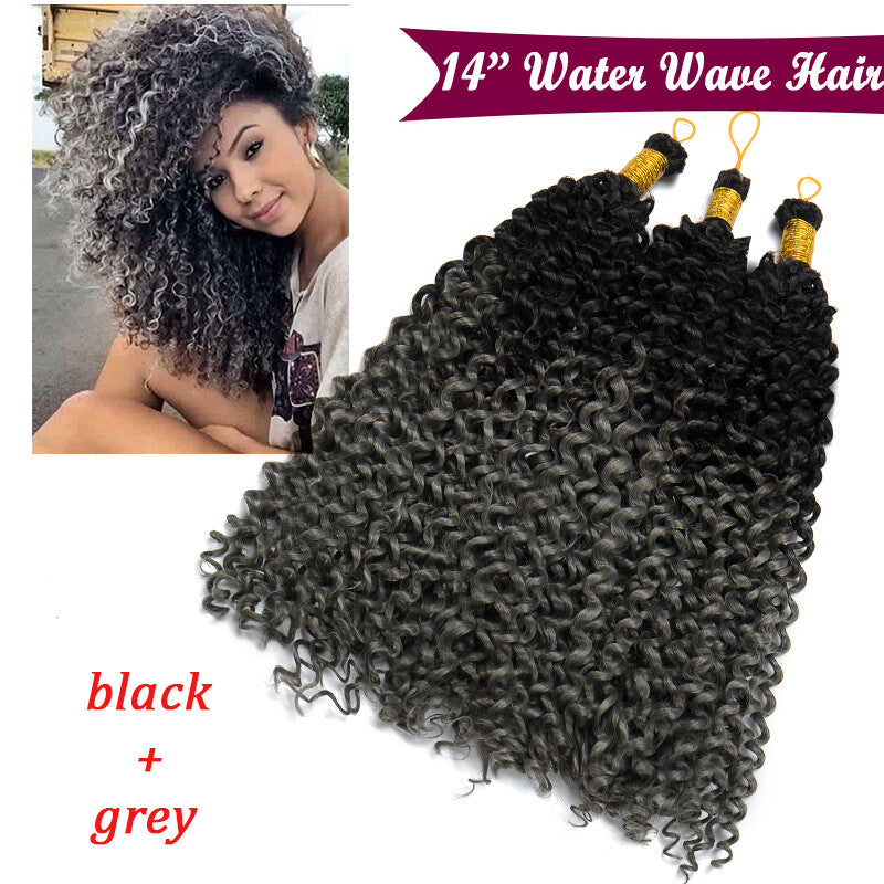 Hair Extensions Pre-Cilled Water Wave Crochet Braids Ombre 8-14 Inch