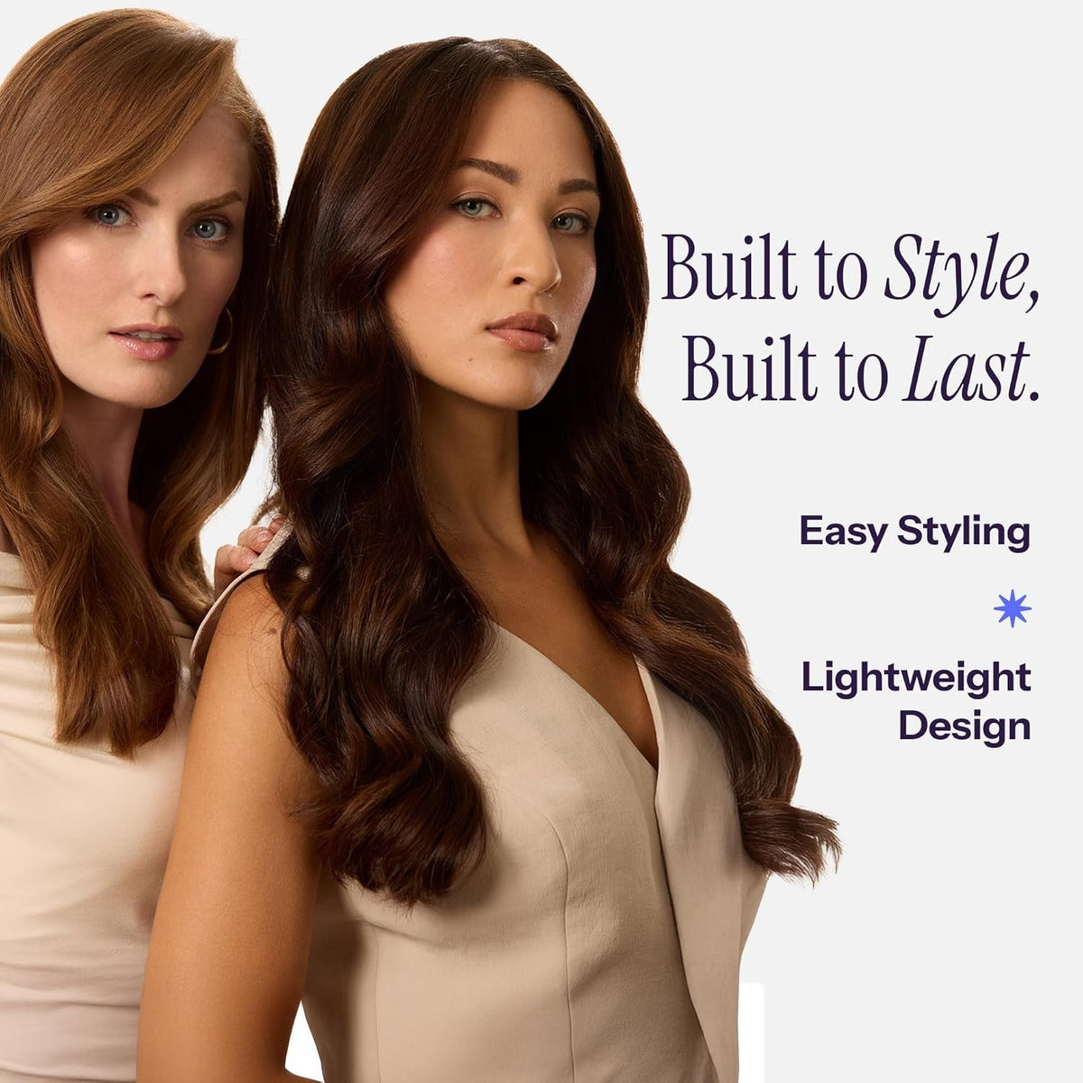 Ionic Hair Dryer 1875W Fast Dry Lightweight with 6 Heat Settings - Purple