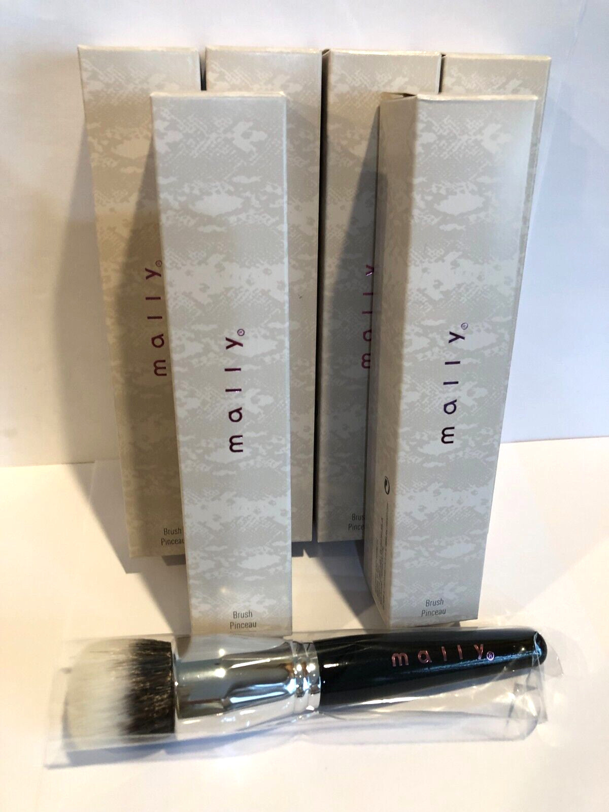 Makeup Foundation Powder Brush 6 Inch Black Silver Lot of 6