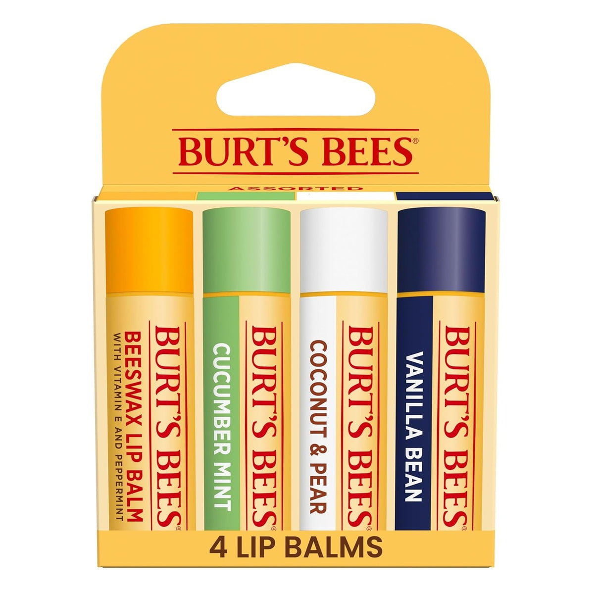 Natural Lip Balm Pack - Beeswax Cucumber Coconut Vanilla Bean Set
