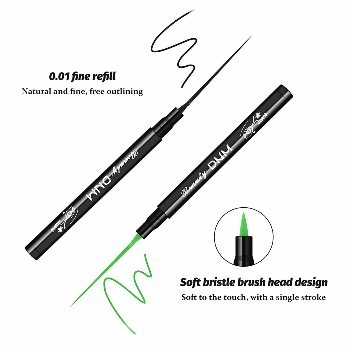 12 Colors Liquid Eyeliner Pen Set Waterproof Smudge-Proof Matte Makeup