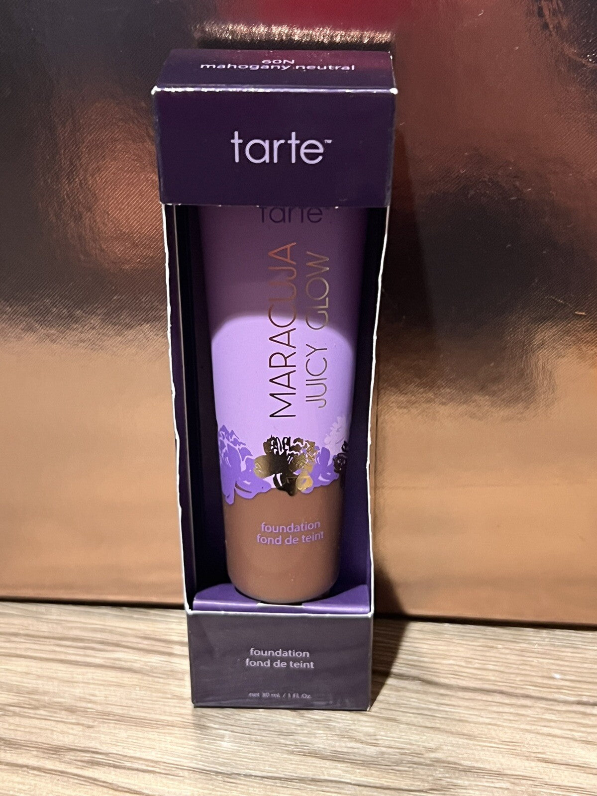 Tarte Maracuja Juicy Glow Foundation 60N Mahogany Neutral - Full Size 1oz