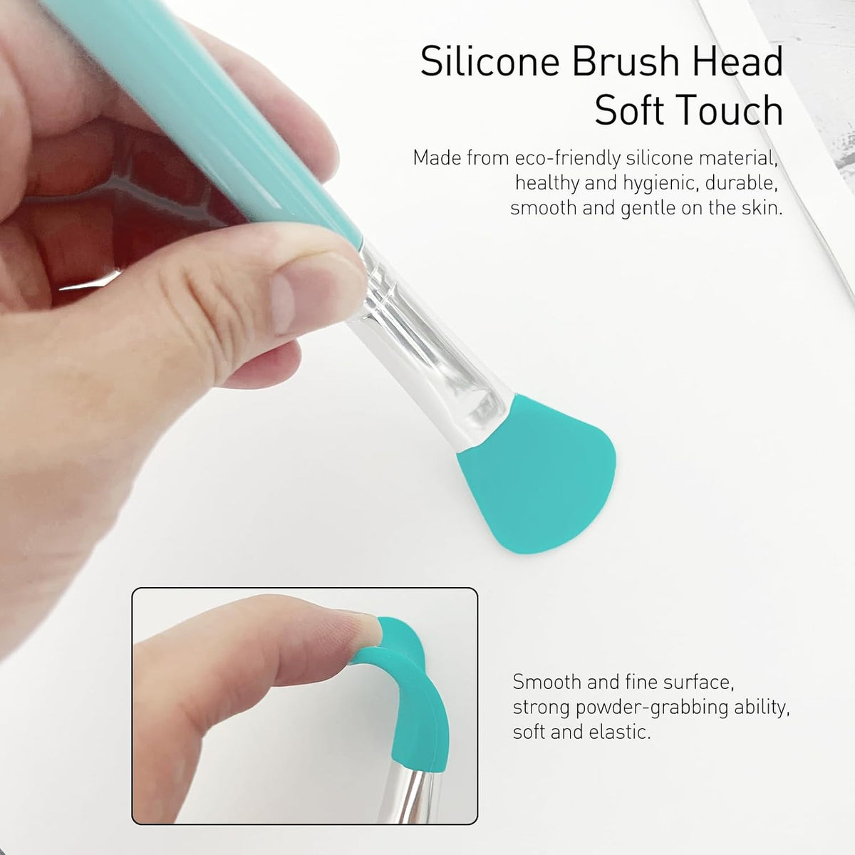 Silicone Makeup Brush Applicator Kit - 7 Pcs for Cream, UV Resin, and Cosmetics