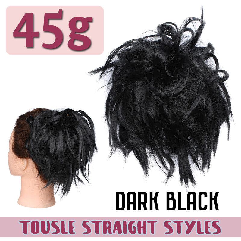 Thick Messy Bun Hair Piece Updo Extensions Long Curly Ponytail - Multiple Colors