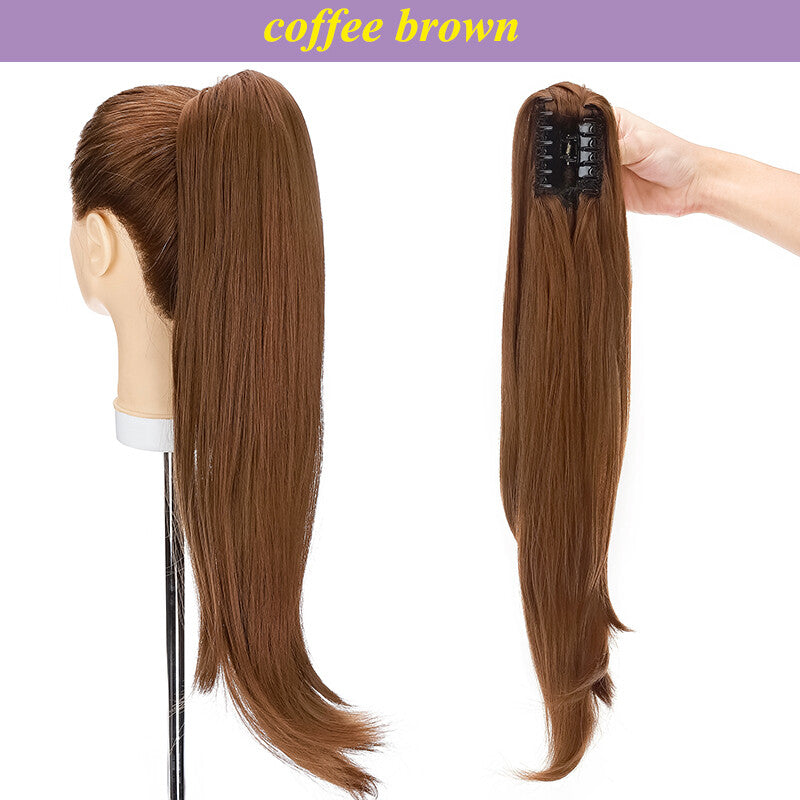 Extra Thick 12-Inch Clip-In Ponytail Hair Extension - Natural & Wavy