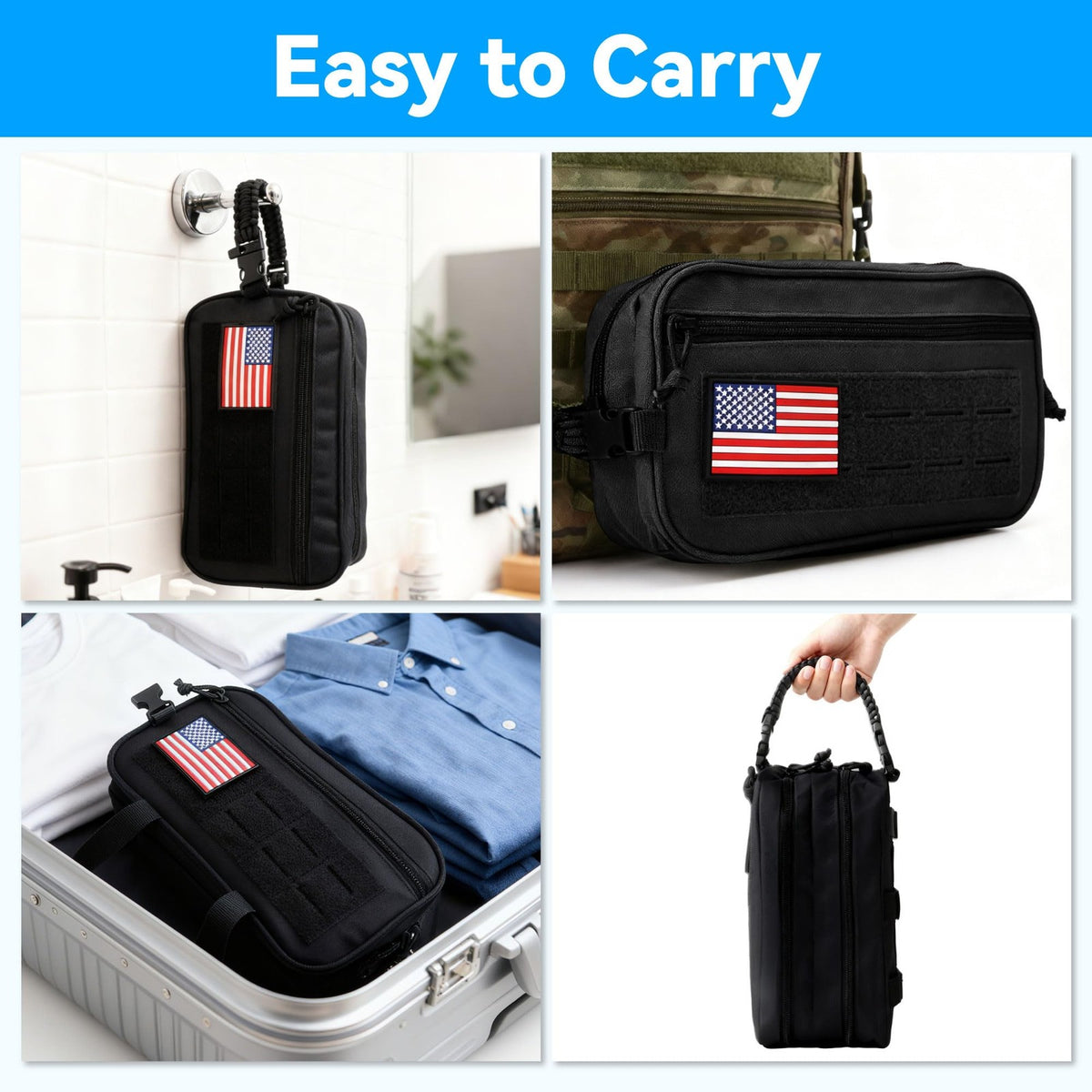 Men's Travel Toiletry Bag with Wet Dry Separation Waterproof Organizer