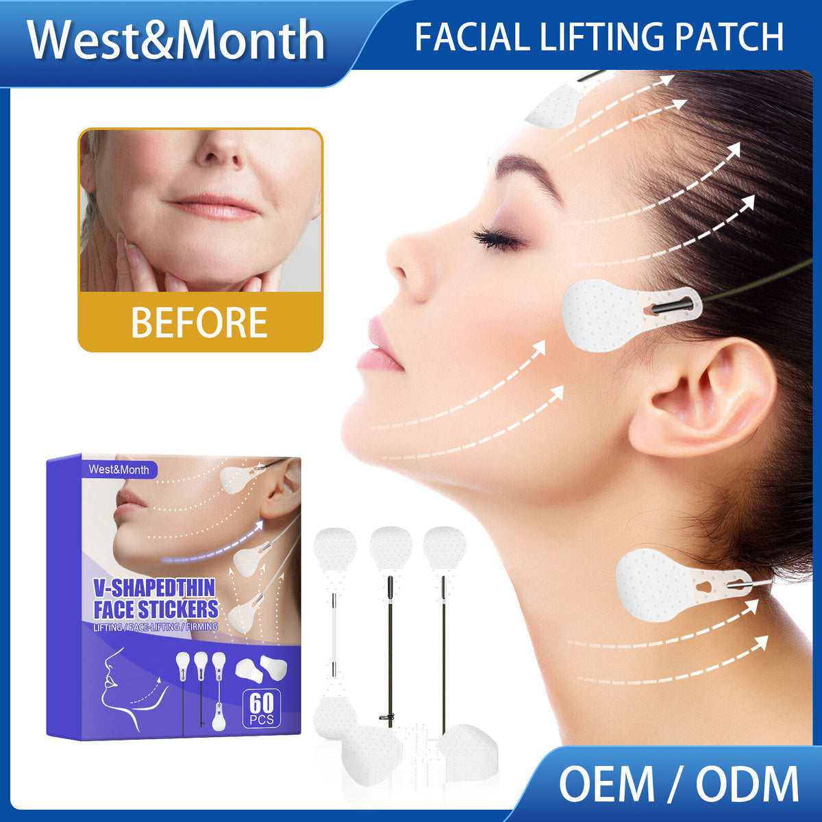 Face Lift Tape - Ultra-Thin Transparent V-Shaped Facial Lifting Sticker Patches