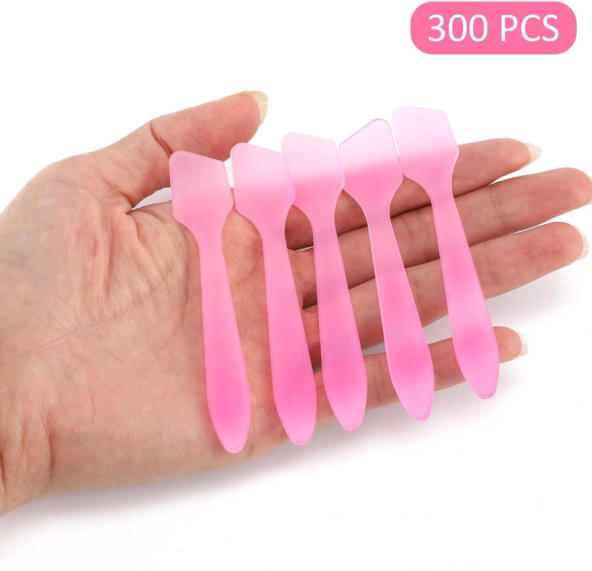 Disposable Cosmetic Spatulas 300 Pack - Small Plastic Makeup Tools