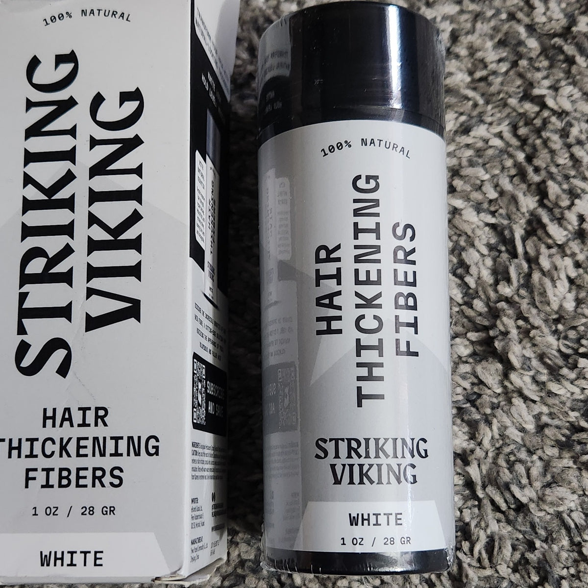 Striking Viking Hair Thickening Fibers White New
