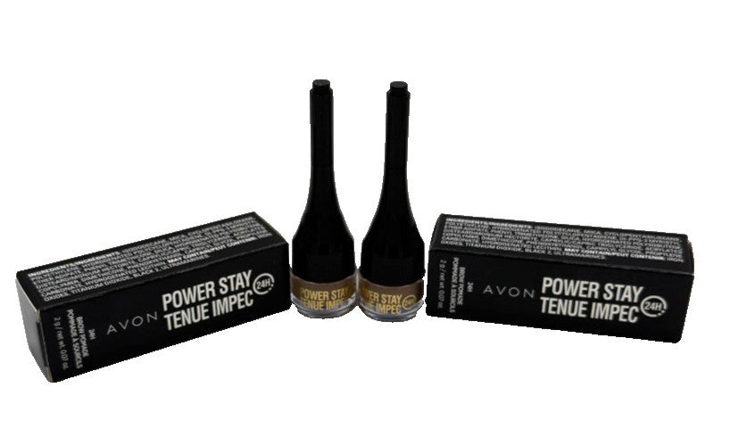 AVON Power Stay 24h Brow Pomade Ash Blonde Pack of 2 - Long-Lasting Eyebrow Makeup