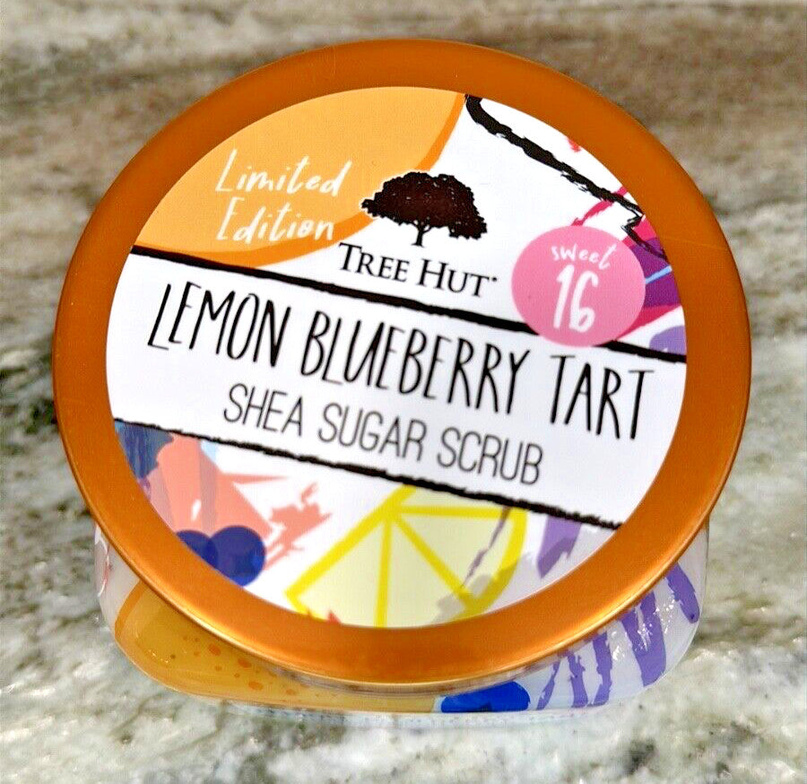 Tree Hut Lemon Blueberry Tart Sugar Scrub 18oz Exfoliating Body NEW