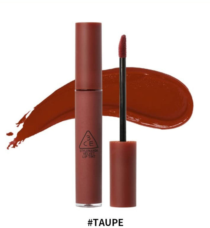 3CE Velvet Lip Tint Taupe Pack of 2 - Long Lasting Matte Lip Stains