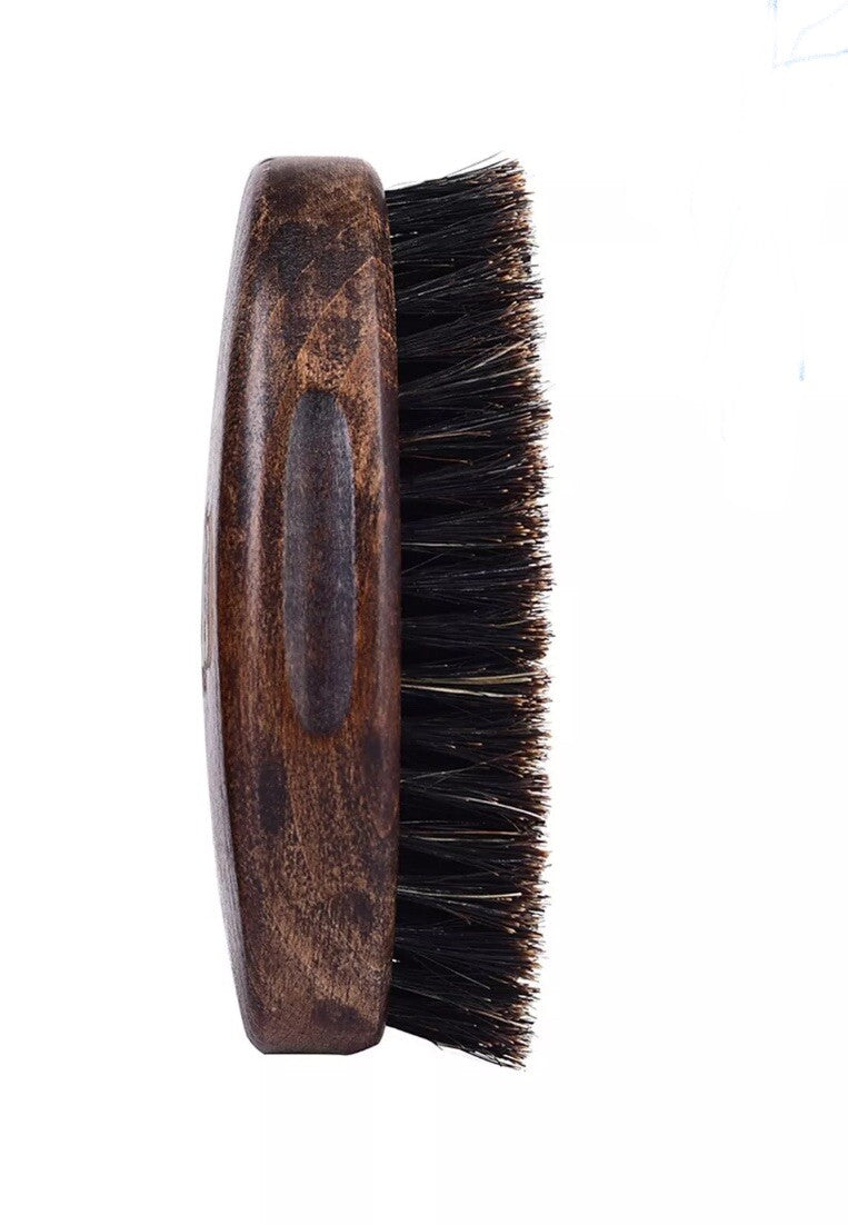 Men's Boar Hair Beard Brush - Soft Bristle Mustache Grooming & Styling