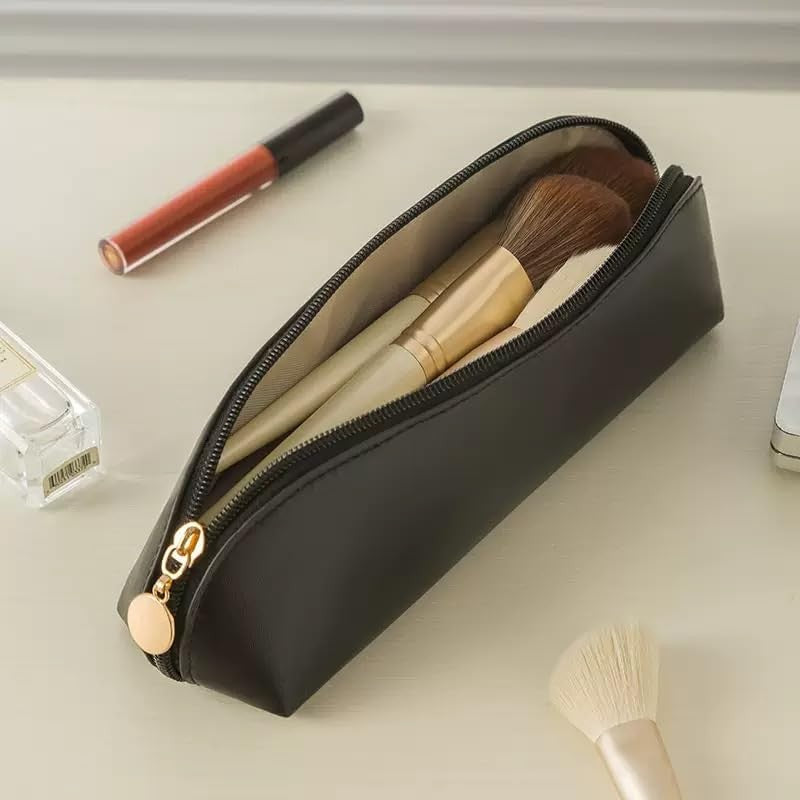 Travel Makeup Brush Organizer Bag - Zipper Cosmetic Case for Women