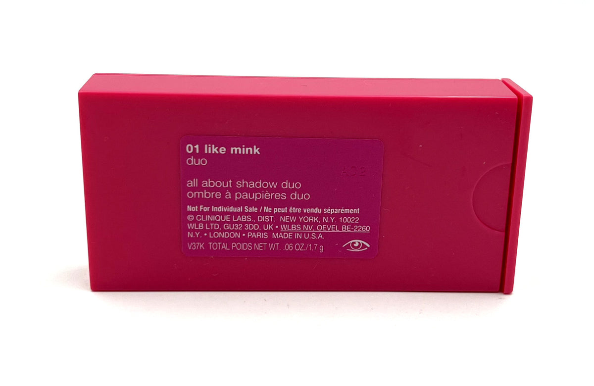 Eyeshadow Duo - Clinique All About Shadow 01 Like Mink, 1.7g