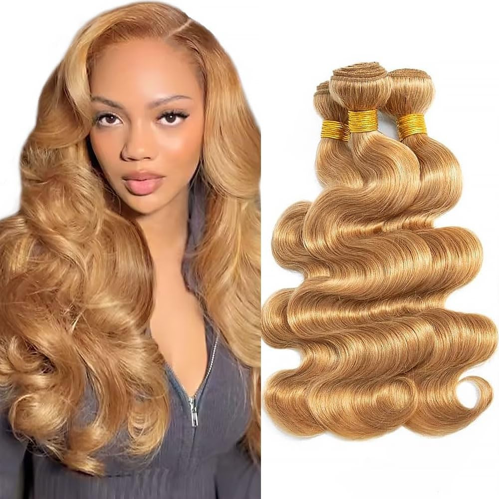 Blonde Body Wave Human Hair Bundle - 32 Inch Brazilian Virgin Hair