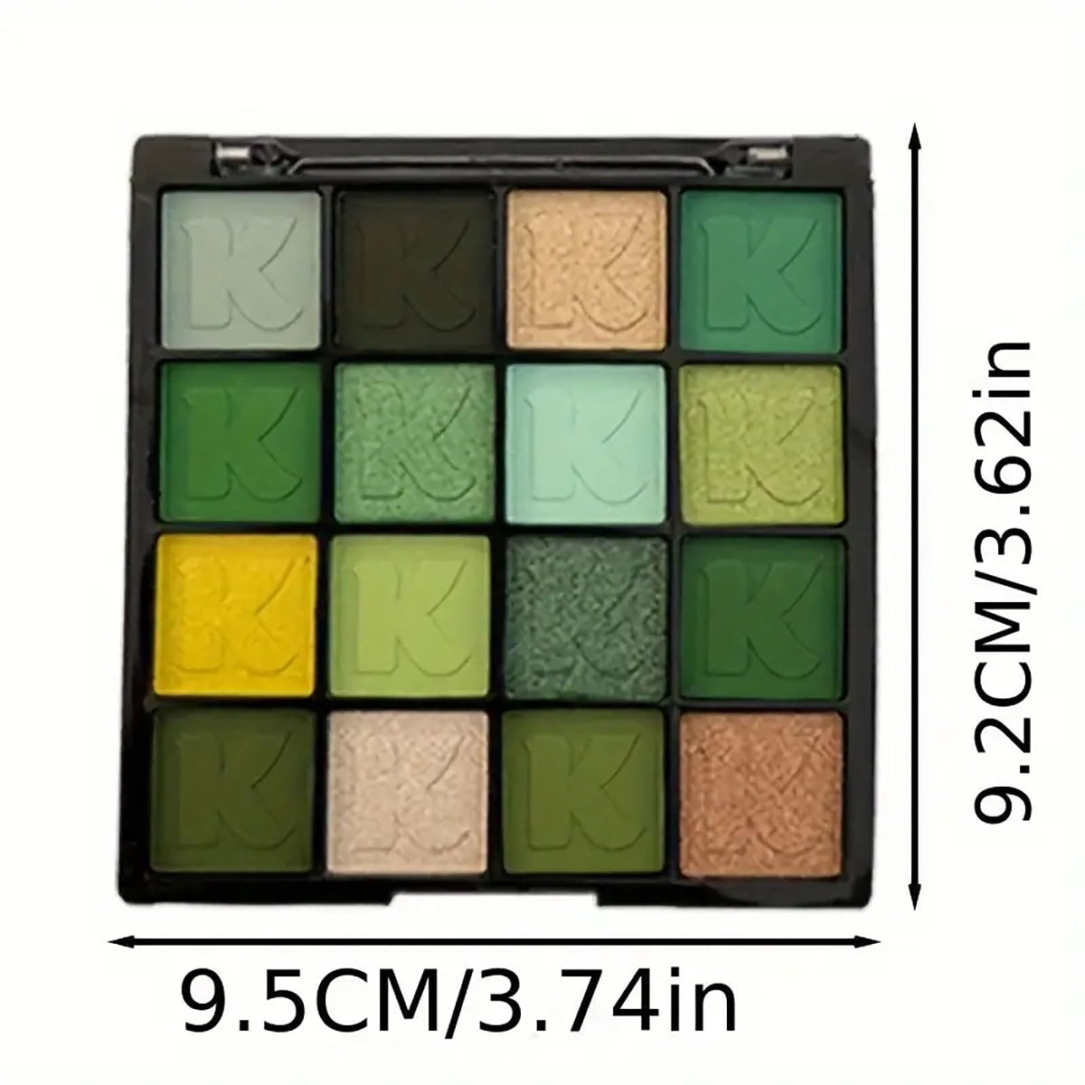 Green Eyeshadow Palette Matte Glitter Long-Lasting 16 Shades