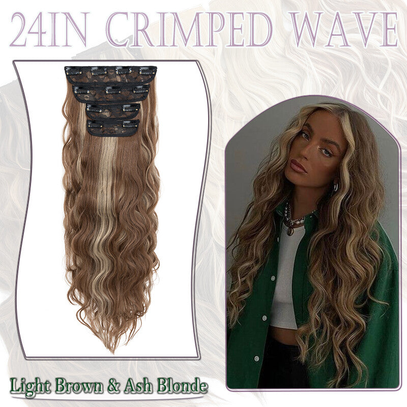 Double Weft Clip-In Human Hair Extensions Full Head - Multiple Colors & Lengths