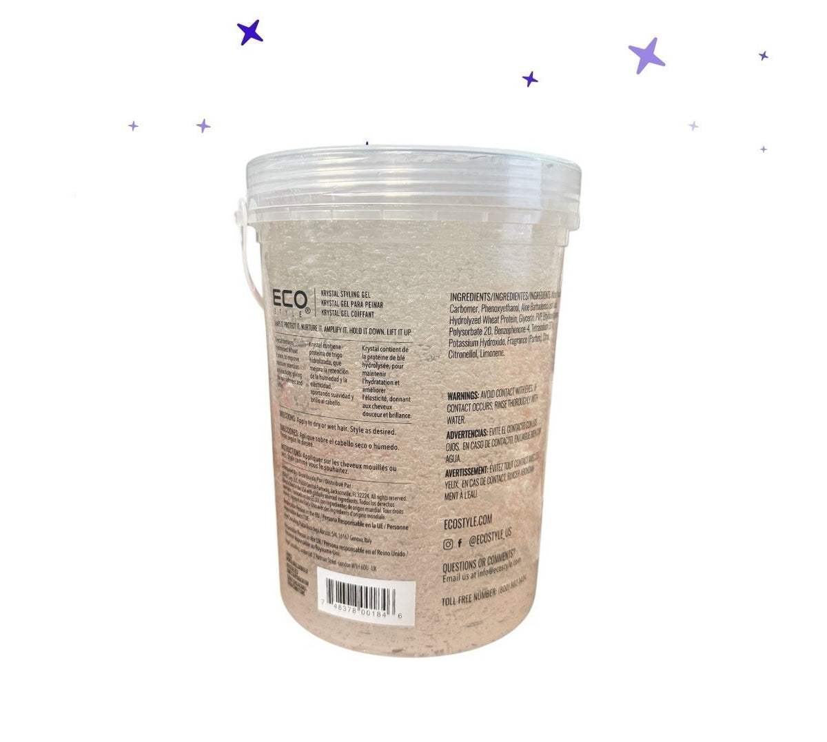 Max Hold Clear Hair Gel - Moisturizing Styling Gel for All Hair Types 2268g