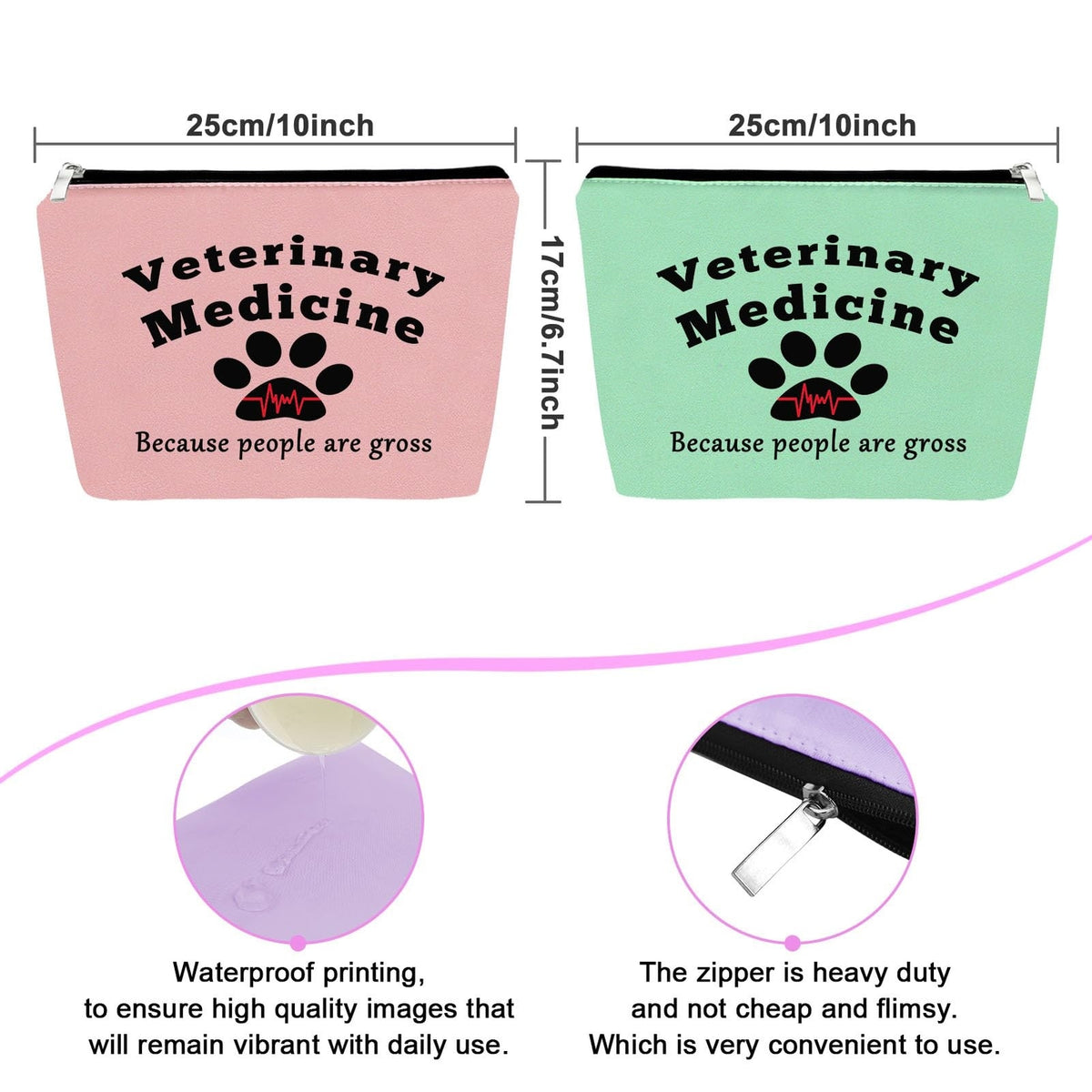 Veterinarian Gift Cosmetic Bag for Women - Animal Rescue Appreciation