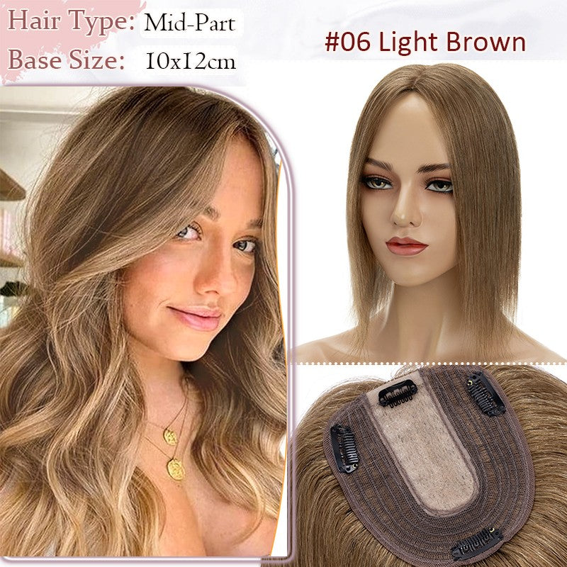 Women Clip-in Hairpiece for Hair Loss & Volume - 100% Remy Human Hair
