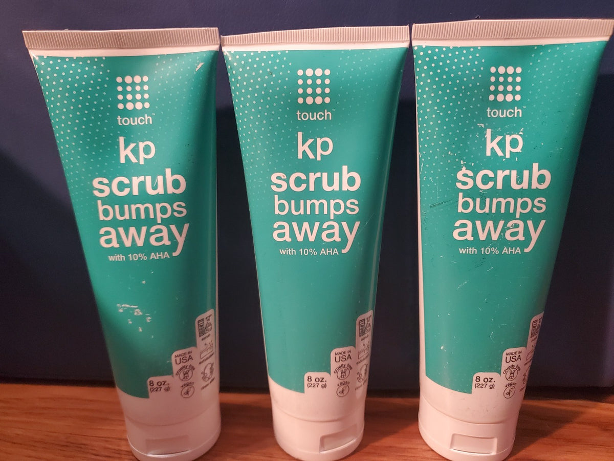 Lot of 3 Touch KP Scrub Bumps Away 10% AHA 8 oz each