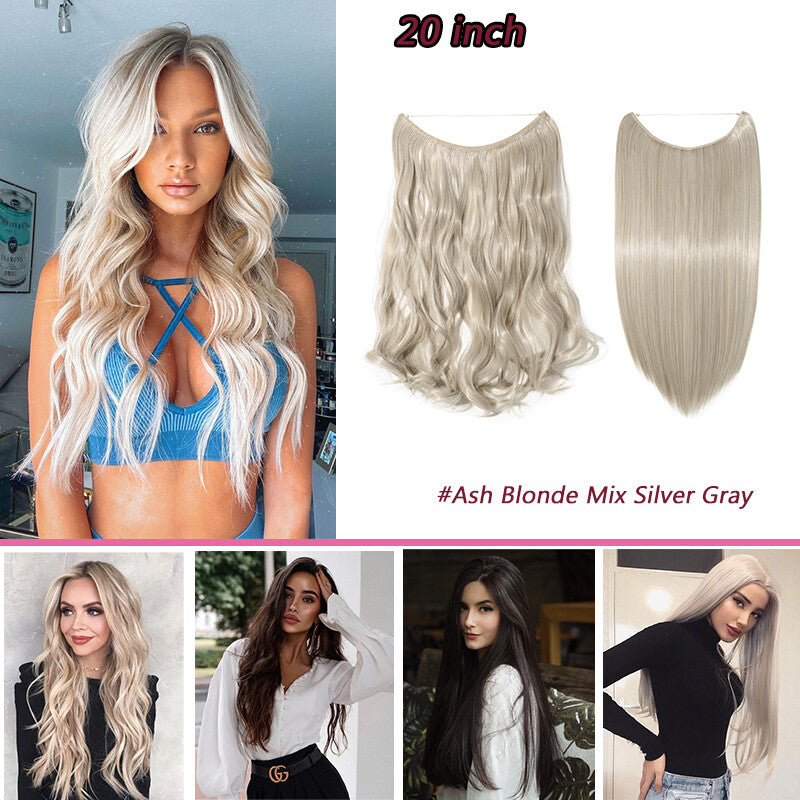 Natural Real Hair Extensions Wire-In Thick Wavy or Straight 20-24 Inch