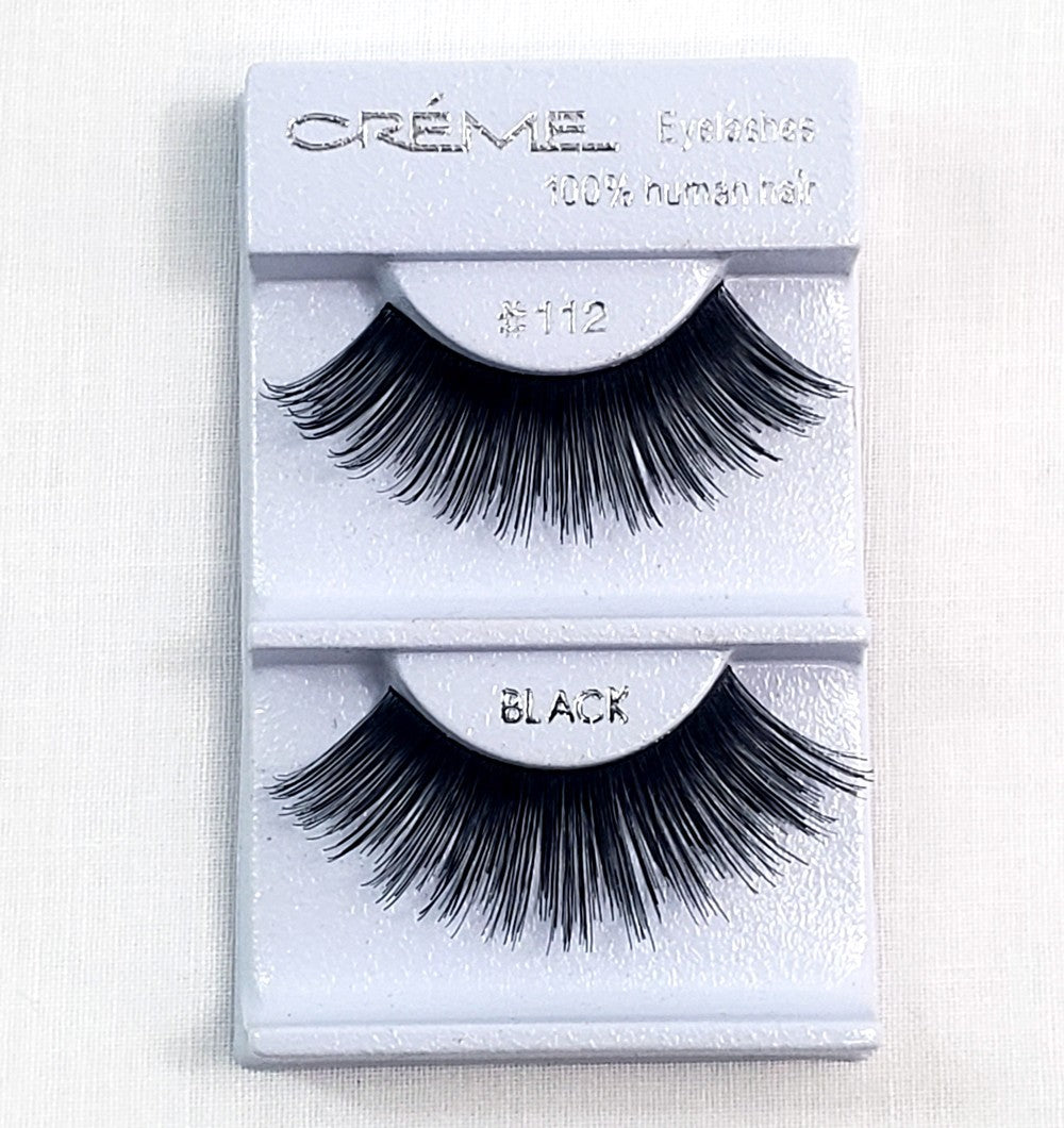 12 Pack Human Hair False Eyelashes Natural Touch Lightweight & Handmade