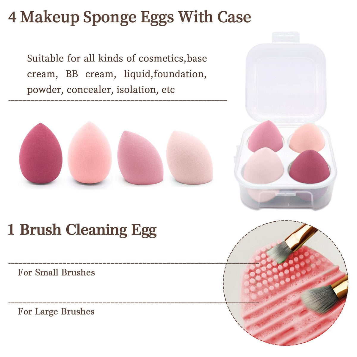 Makeup Brush Set 22 Pcs with Storage Bag - Soft Synthetic Bristles