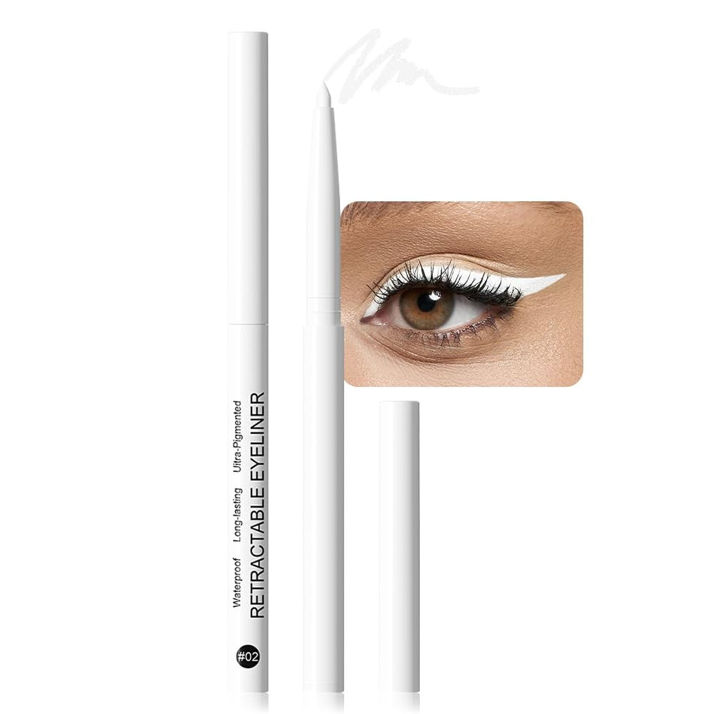 White Eyeliner Pencil - Waterproof, Long-Lasting Eye Makeup Tool