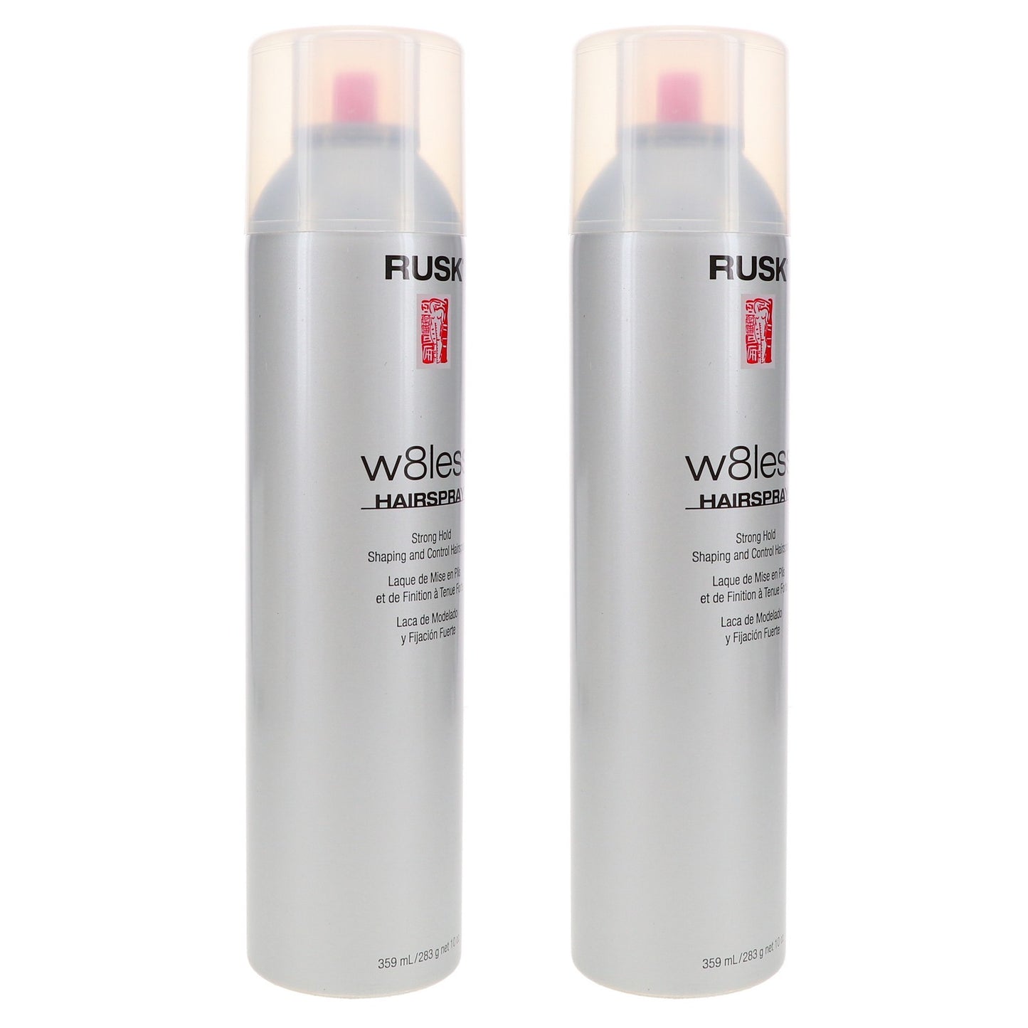 Rusk W8less Hairspray 10 oz - Anti-Frizz Strong Hold, Lightweight Finish, 2 Pack