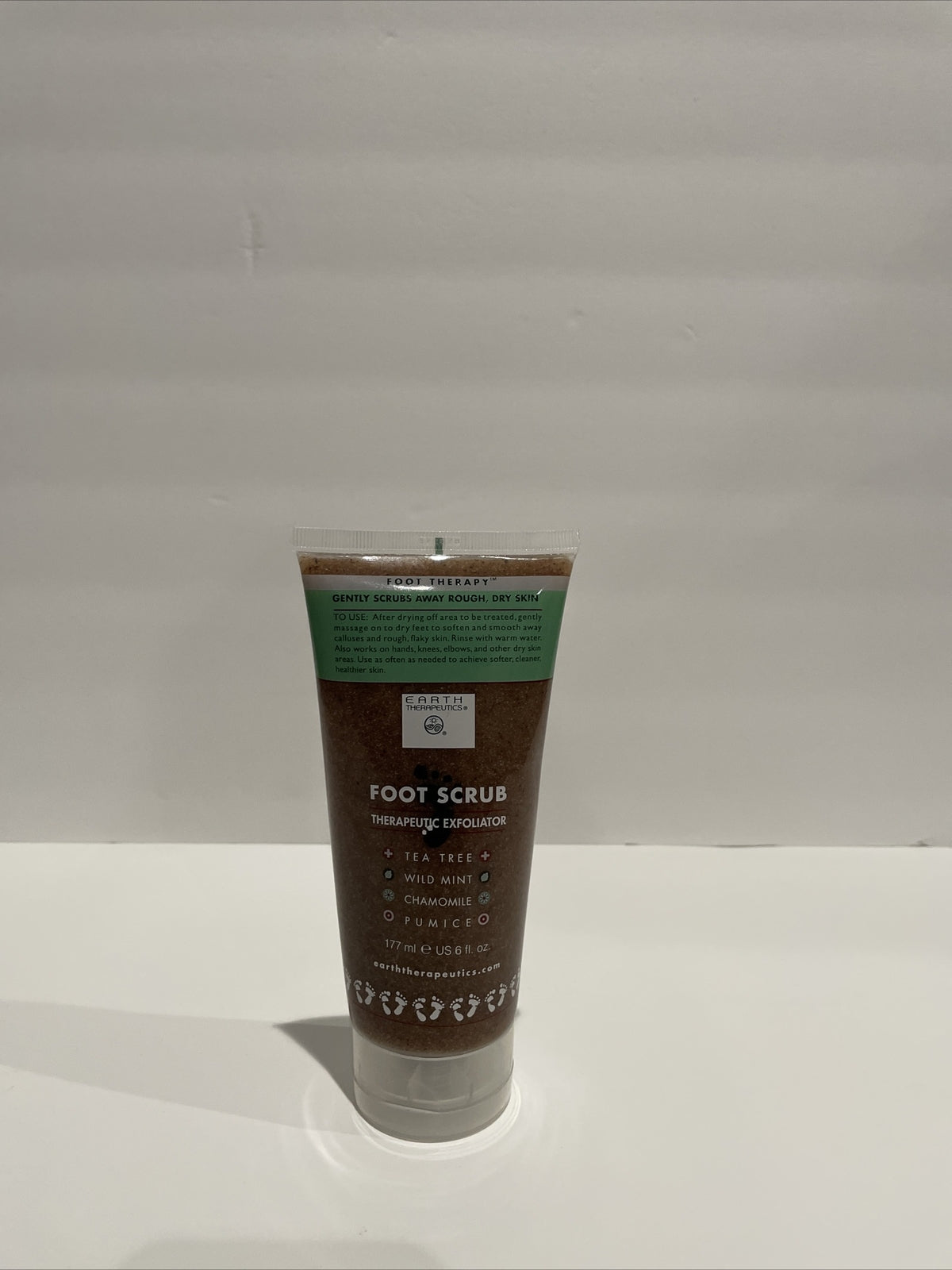 Earth Therapeutics Foot Scrub Therapeutic Exfoliator 6 oz With Tea