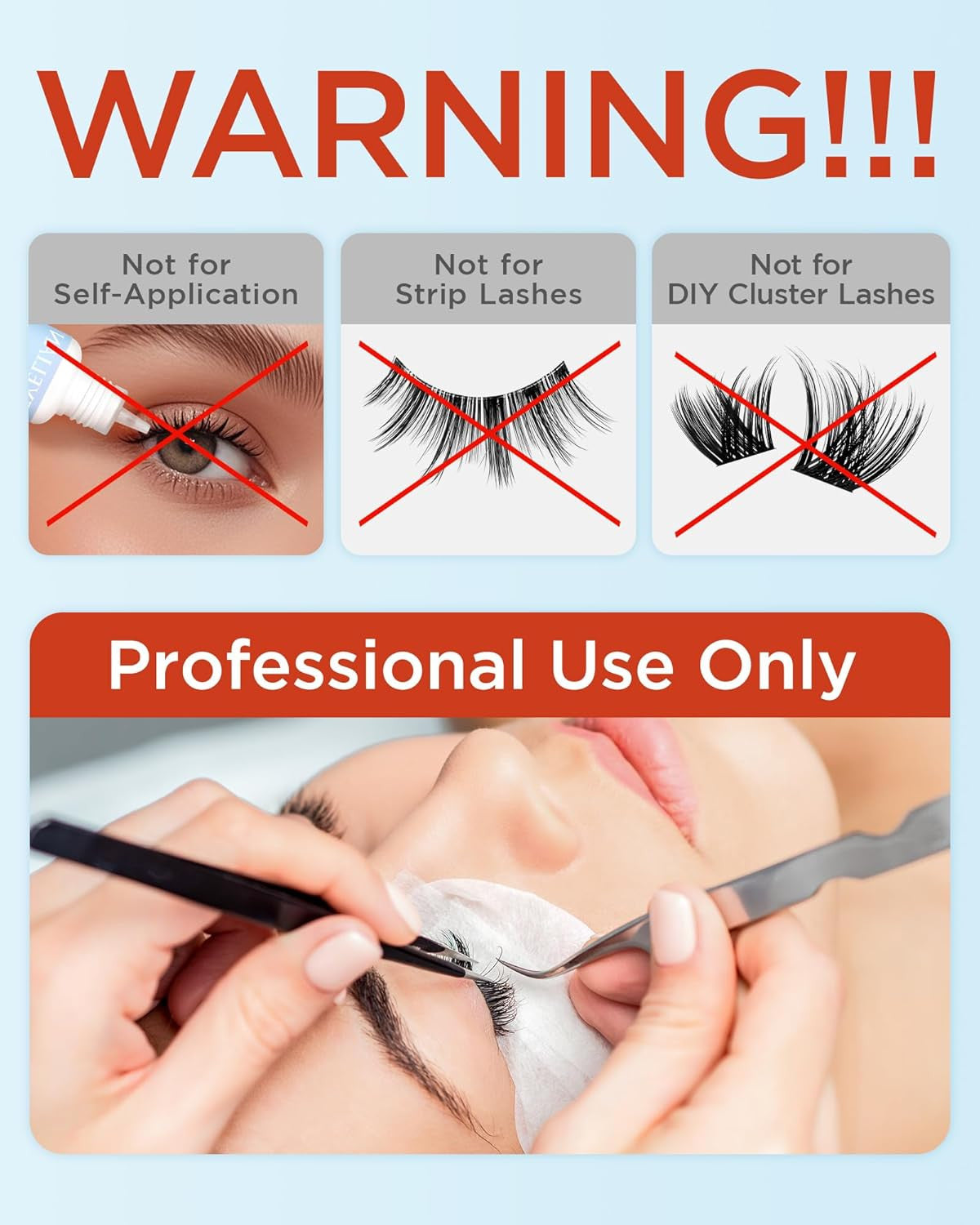 Sensitive Eyelash Extension Glue - Waterproof, Fast-Drying, Gentle on Sensitive Eyes