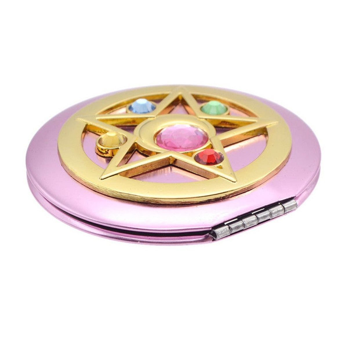 Wall-Mounted Star Mirror with Magnifier for Makeup - Crystal Star Design