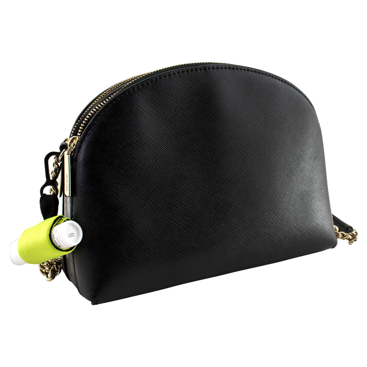 Green Lip Balm Holder Clip - Neoprene Lipstick Holster Keychain