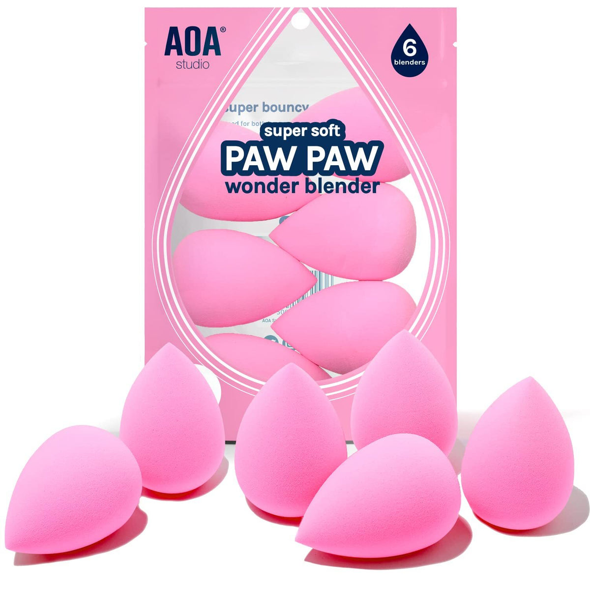 Makeup Sponge Set Latex-Free High-Definition Blender 6 Pieces