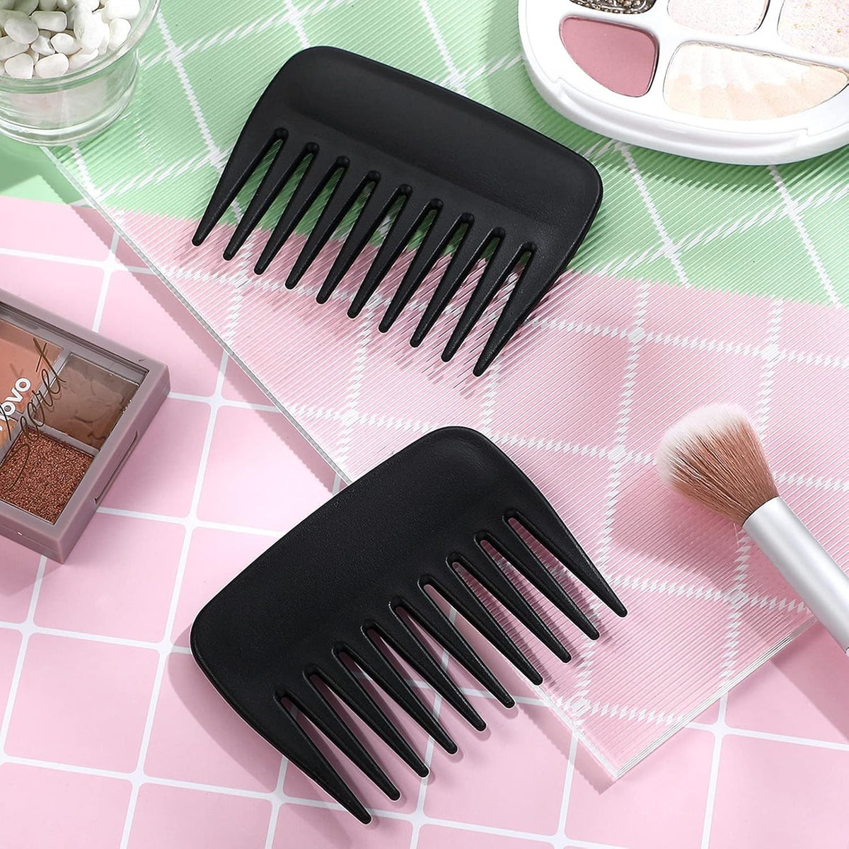 6 Pieces Pocket Wide Tooth Hair Combs for Detangling and Styling