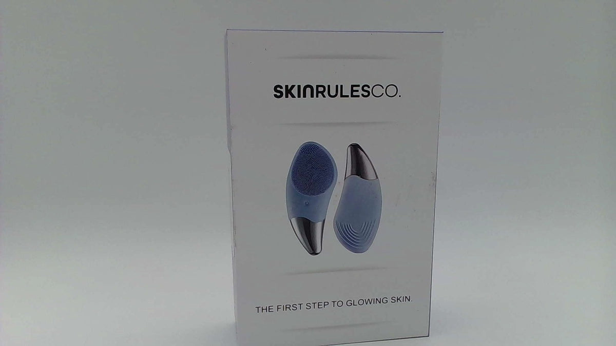 Waterproof Sonic Facial Cleansing Brush - Electric Blue, Rechargeable