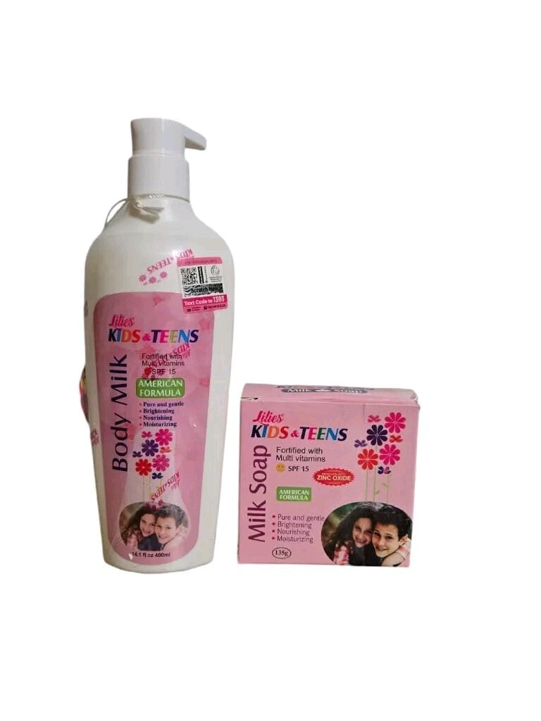 Kids Body Milk 400ml & Soap Set
