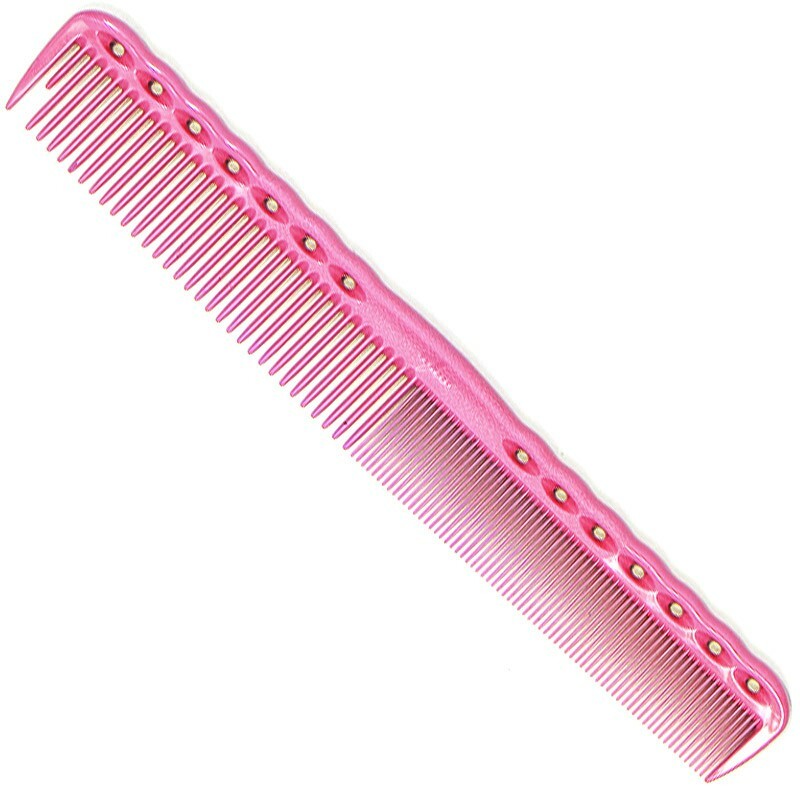 YS Park 334 Fine Cutting Grip Comb - Pink Hairdressing Tool