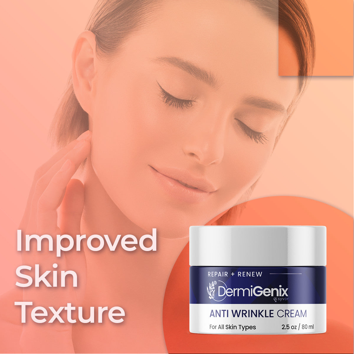 Dermigenix Anti-Wrinkle Cream Advanced Skin Moisturizer for Repair &