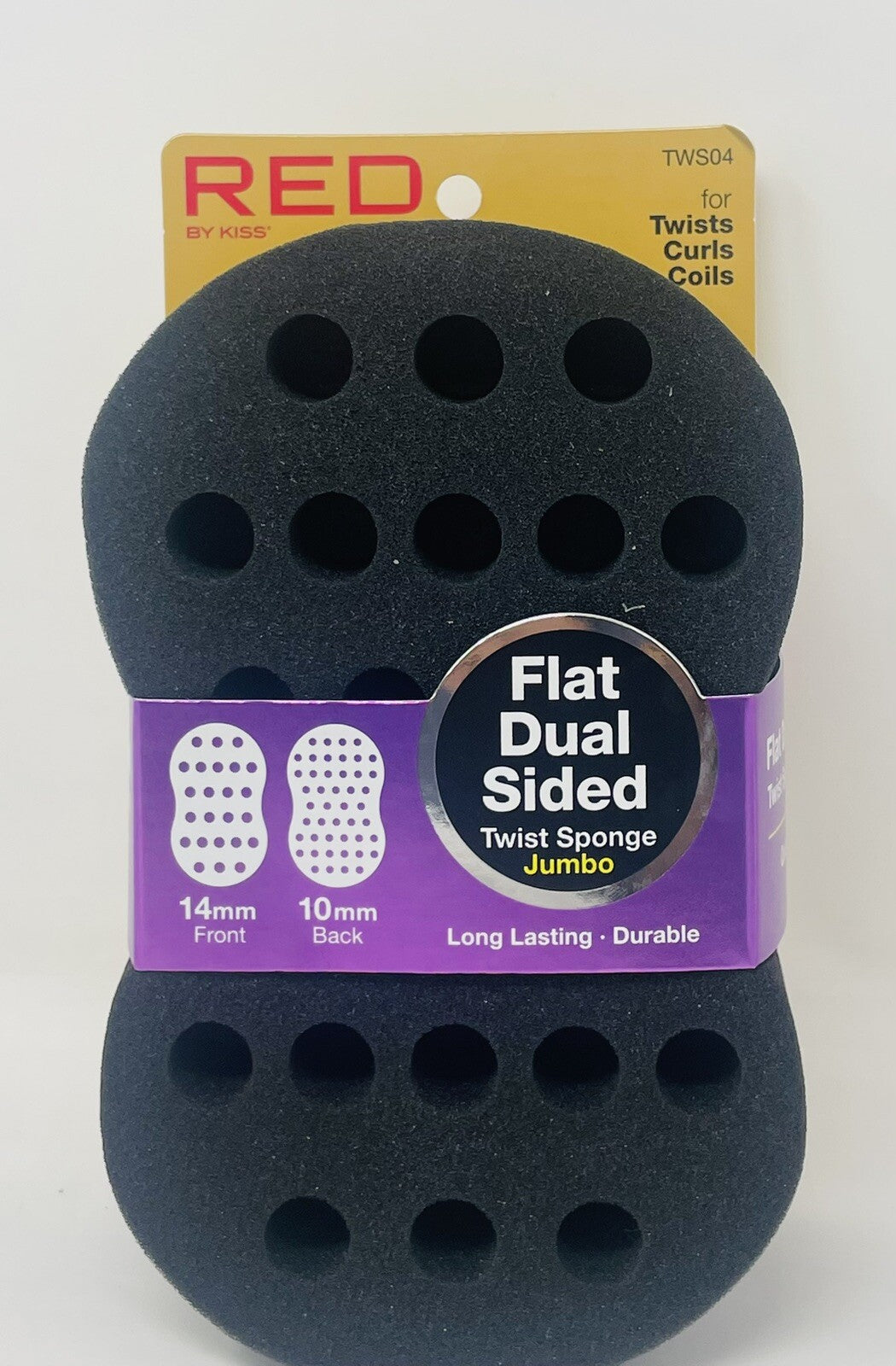 Dual Flat Sided Twist Sponge - Jumbo 14mm Front & 10mm Back - TWS04