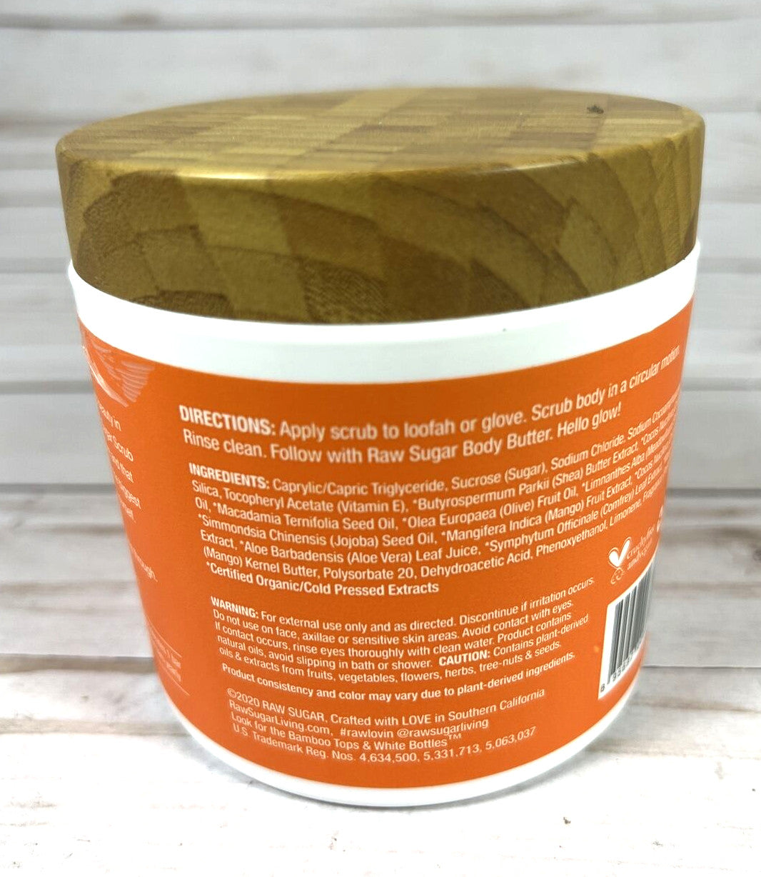 Raw Sugar Scrub Face Body Exfoliate Smooth Revive Coconut Mango 15oz