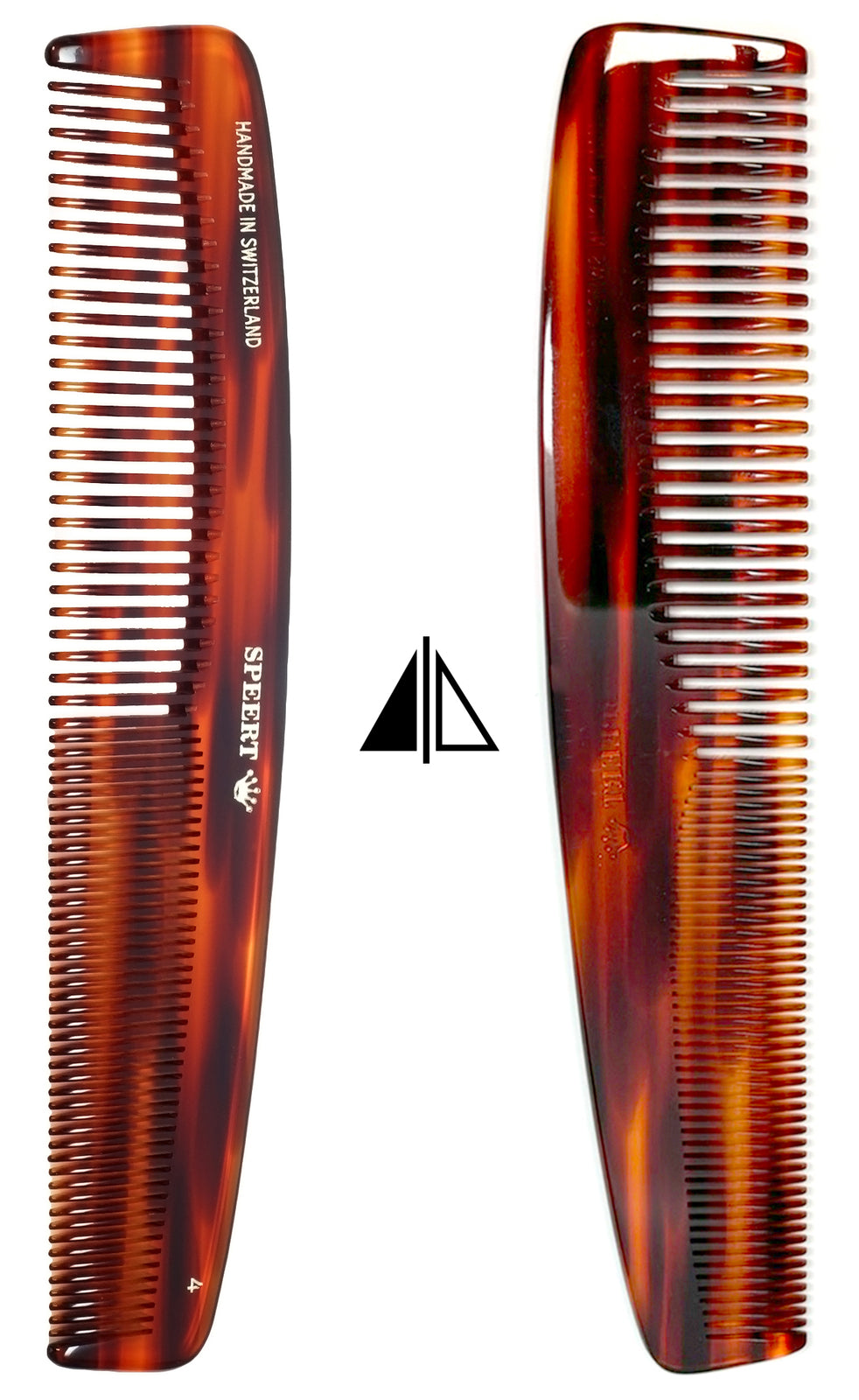 Handmade Swiss Tortoise Shell Comb 8 Inch Wide & Fine Tooth for Medium Hair