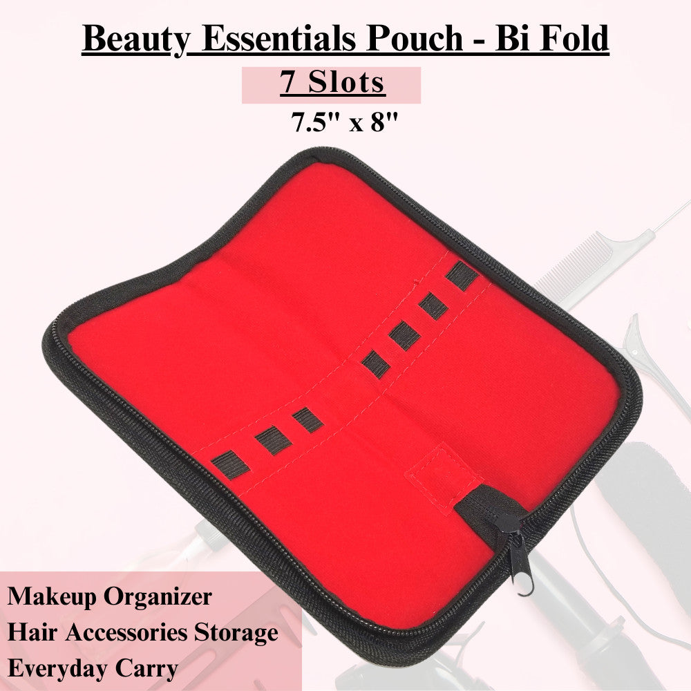 Portable Storage Bag for Beauty Essentials with 7 Slots - Waterproof Travel Organizer