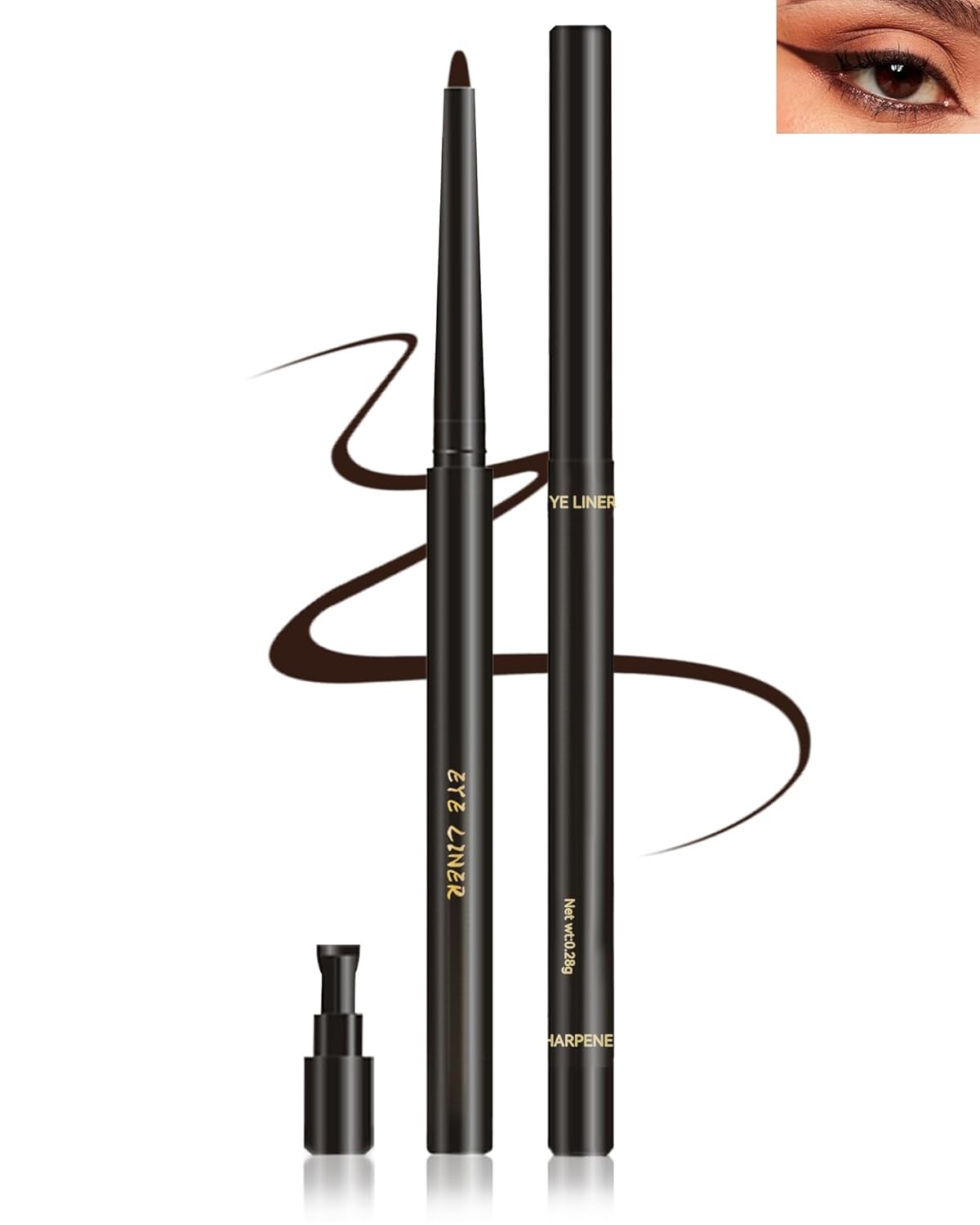 Waterproof Gel Eyeliner Pencil for Mature Women - Long Lasting, Smudge-Proof