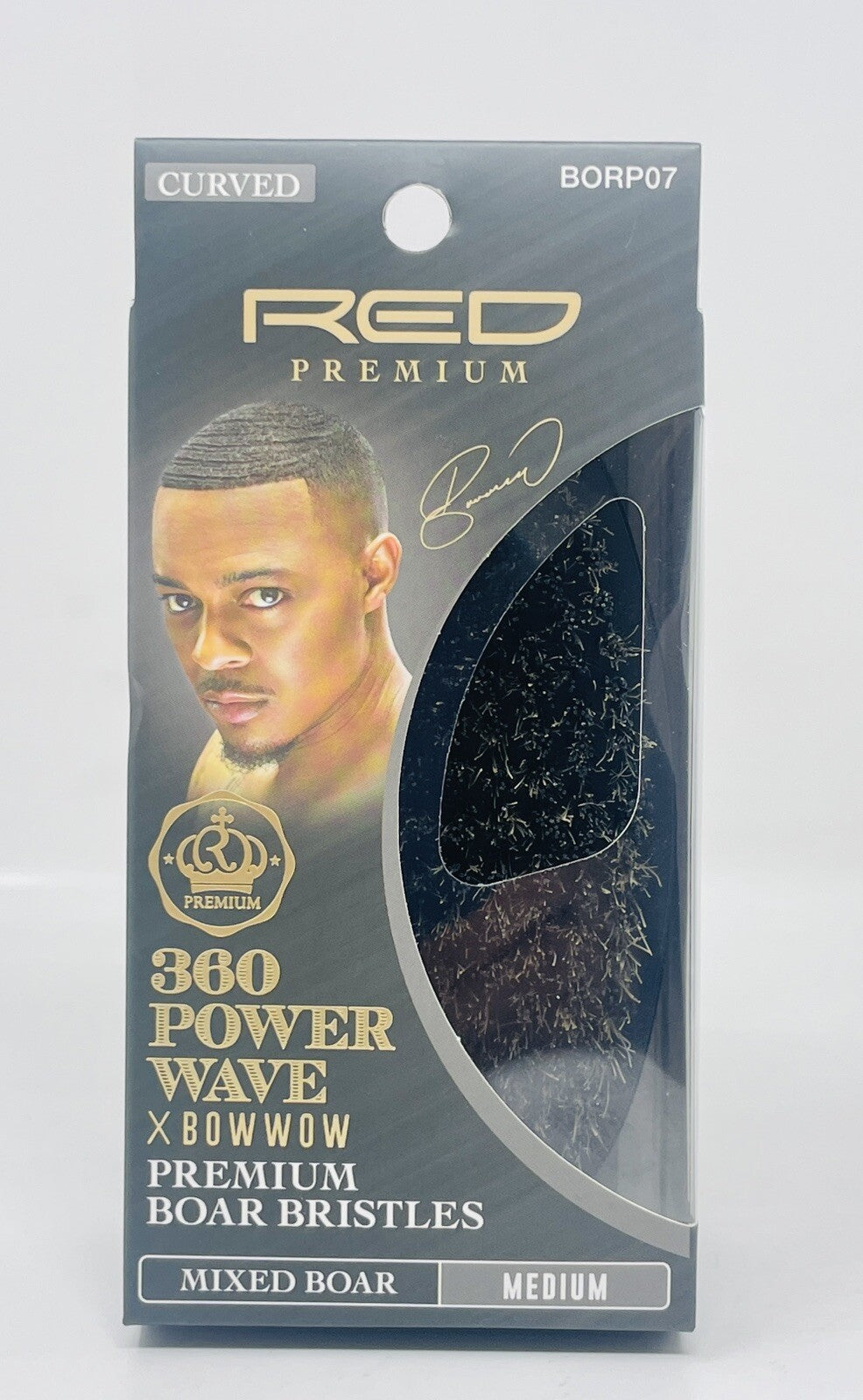 Red Luxury Curved Power Wave Brush - Natural Medium Hair Styling Tool